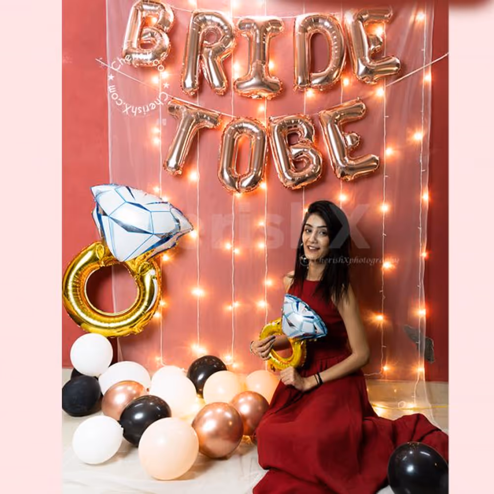 A Rose Gold Theme Bachelorette Party Decor by CherishX!