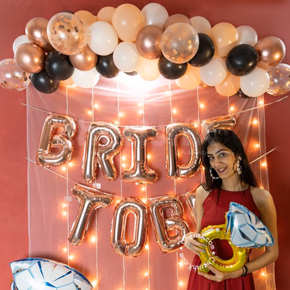 Make your or your friend's bachelorette party beautiful with CherishX's Rose Gold Balloon Decoration!