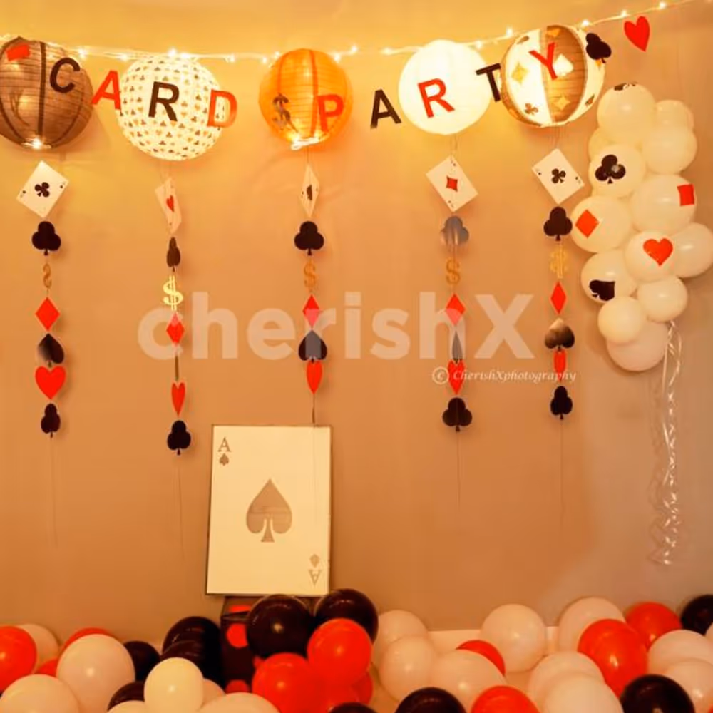 If you are planning a card party at Diwali, make a statement with cherishx  Budget Friendly Poker Night Decor