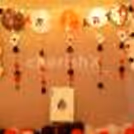 Red and Black Coloured Sign Hanging Streamer with Cards to make the Decor look Amazing