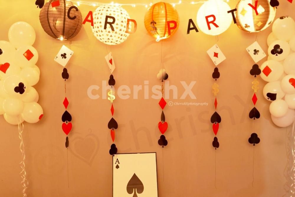 Book you Budget Friendly Poker Night Decor for Diwali parties with cherishx