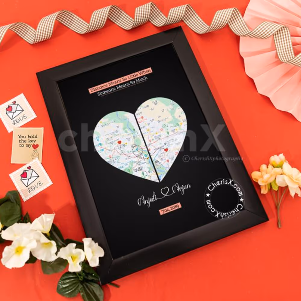 Gift your boyfriend, girlfriend, husband or wife, a beautiful Valentine's Distance Love Frame!