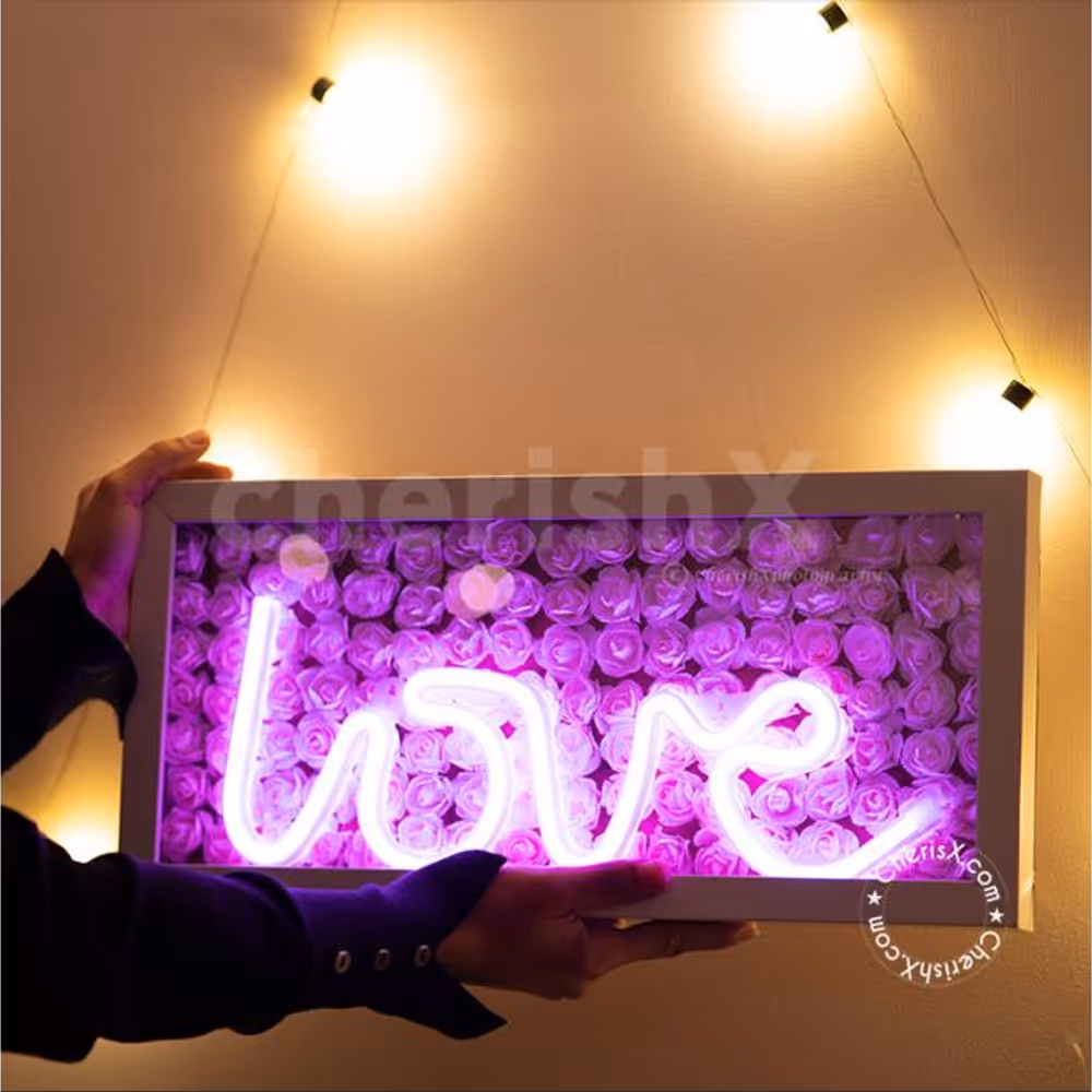 Surprise your partner this Valentine's Day with CherishX's Exclusive Love Led Frame Gift!