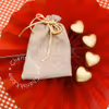Heart shape chocolates with jute pouch