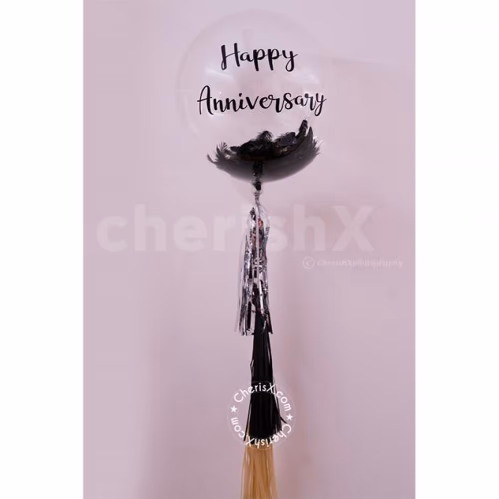 Surprise your partner with a beautiful Premium Black Feather Surprise Box on Valentine's.