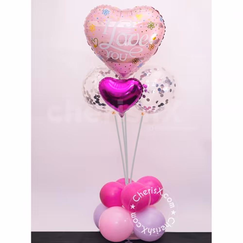 An exquisite balloon bouquet curated for Valentine's by CherishX!