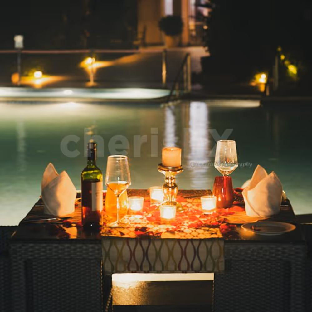 Poolside dining by cherishx