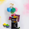 Surprise your friends and family with this Colourful Holi Balloon Bouquet.