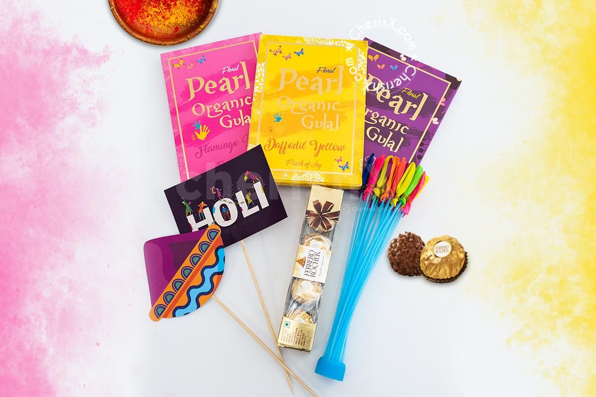 Send Holi Wishes to your close ones with Colourfull Hoil Balloon Bouquet!