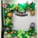 Adventure inspired wild forest birthday decoration for kids.