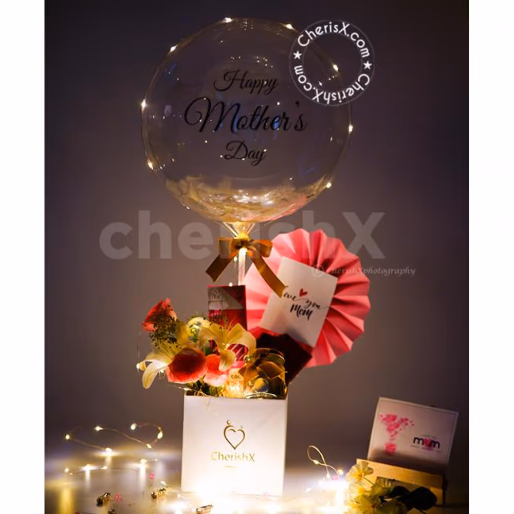 Gift a Special Blush Pink Balloon Bucket to your MOM and make the Celebrations Unforgettable!