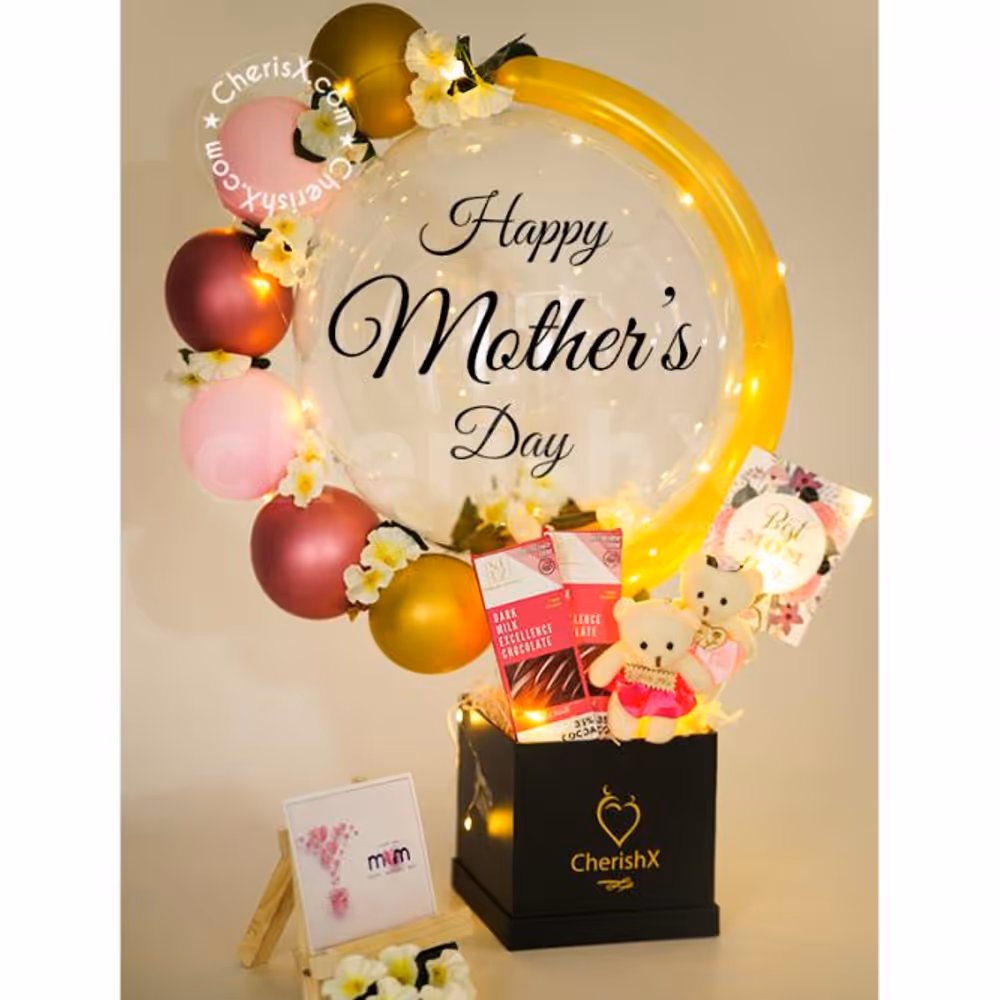 Give a surprise to your Mom with CherishX's Mother's Day BT Balloon Bucket!