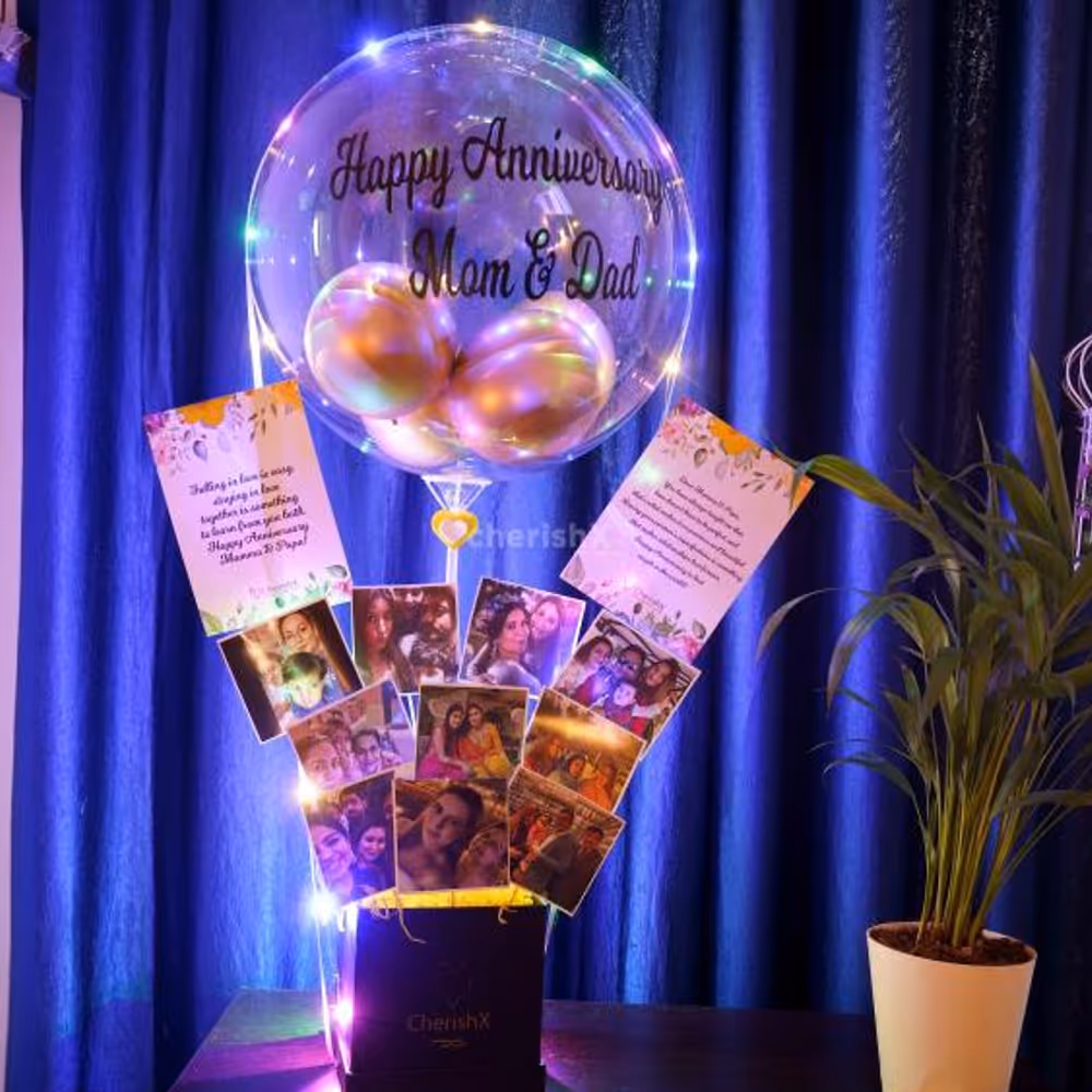 Through our expressive Love bubble and pictures bucket make your loved one day special only with cherishx