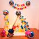 Fun Baby Shark canopy setup for an exciting birthday party.
