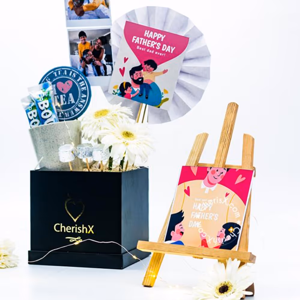 Give this White Themed Balloon Bucket to your dad, or grandpa on Father's Day!