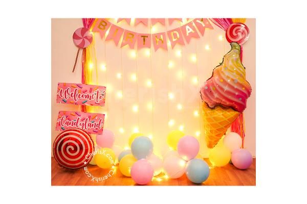 Make your Kids Birthday Special with your a Candy theme Decoration!