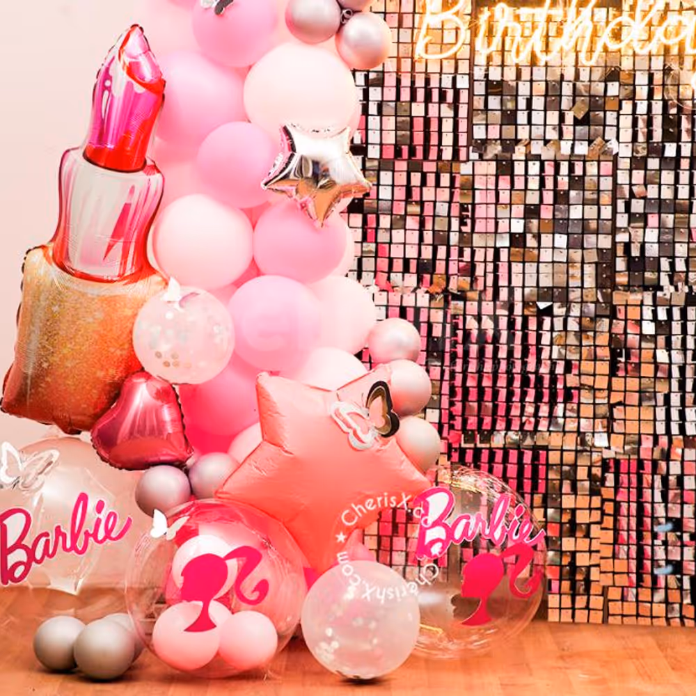 Surprise your princess with this gorgeous Silver Barbie Themed Decor!