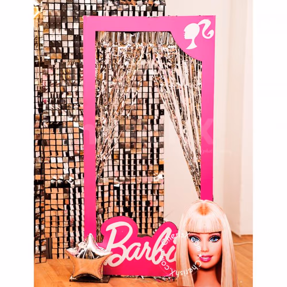 Plan a birthday party for your baby girl with this Silver Barbie Themed Decor.