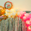Get this gorgeous Pink balloon decoration for your baby naming ceremony or Annaprashan!
