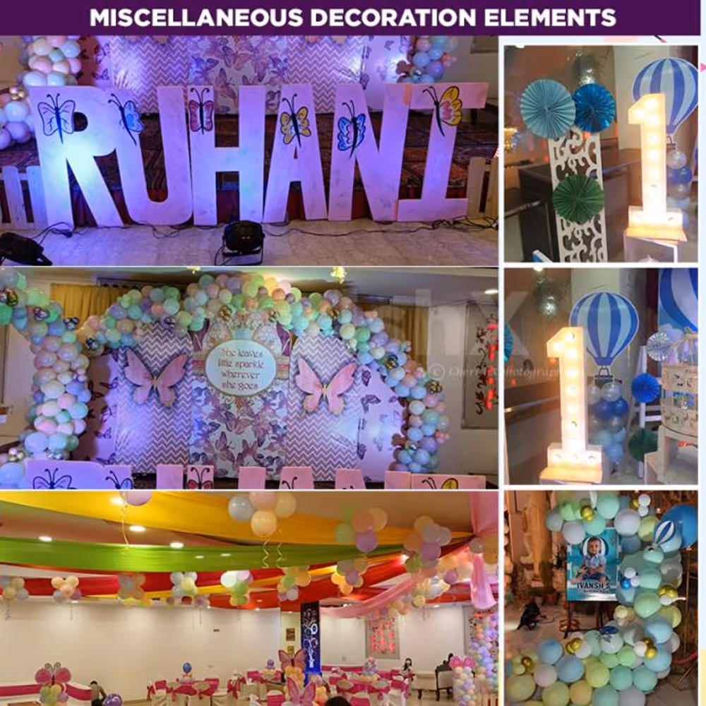 Miscellaneous Decoration Elements for your Kid's Perfect Birthday Party!