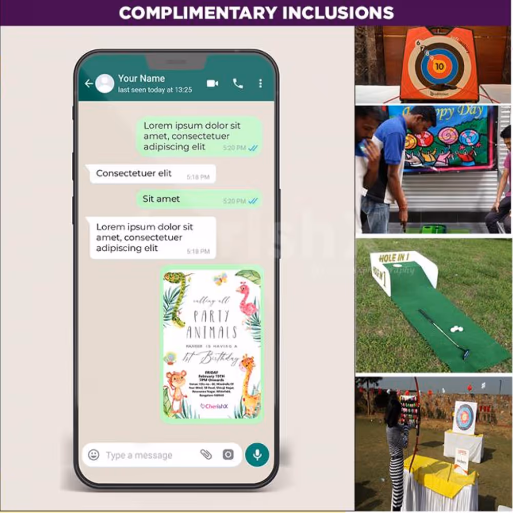 Gold Pack includes a perfect e-invite for your kid's birthday party!