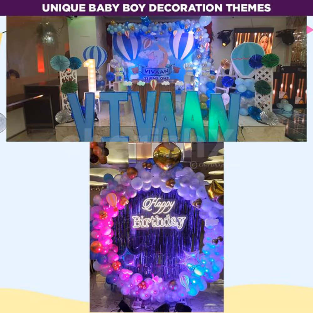 Gold Pack with amazing Baby boy decoration themes.