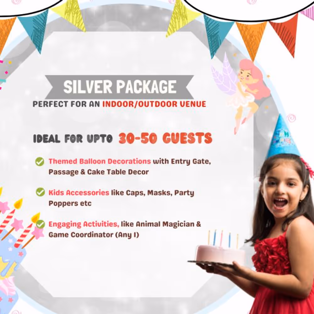 Kids Birthday Party Package- Silver