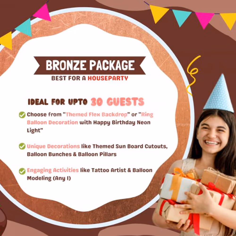 Kids Birthday Bronze Combo Package