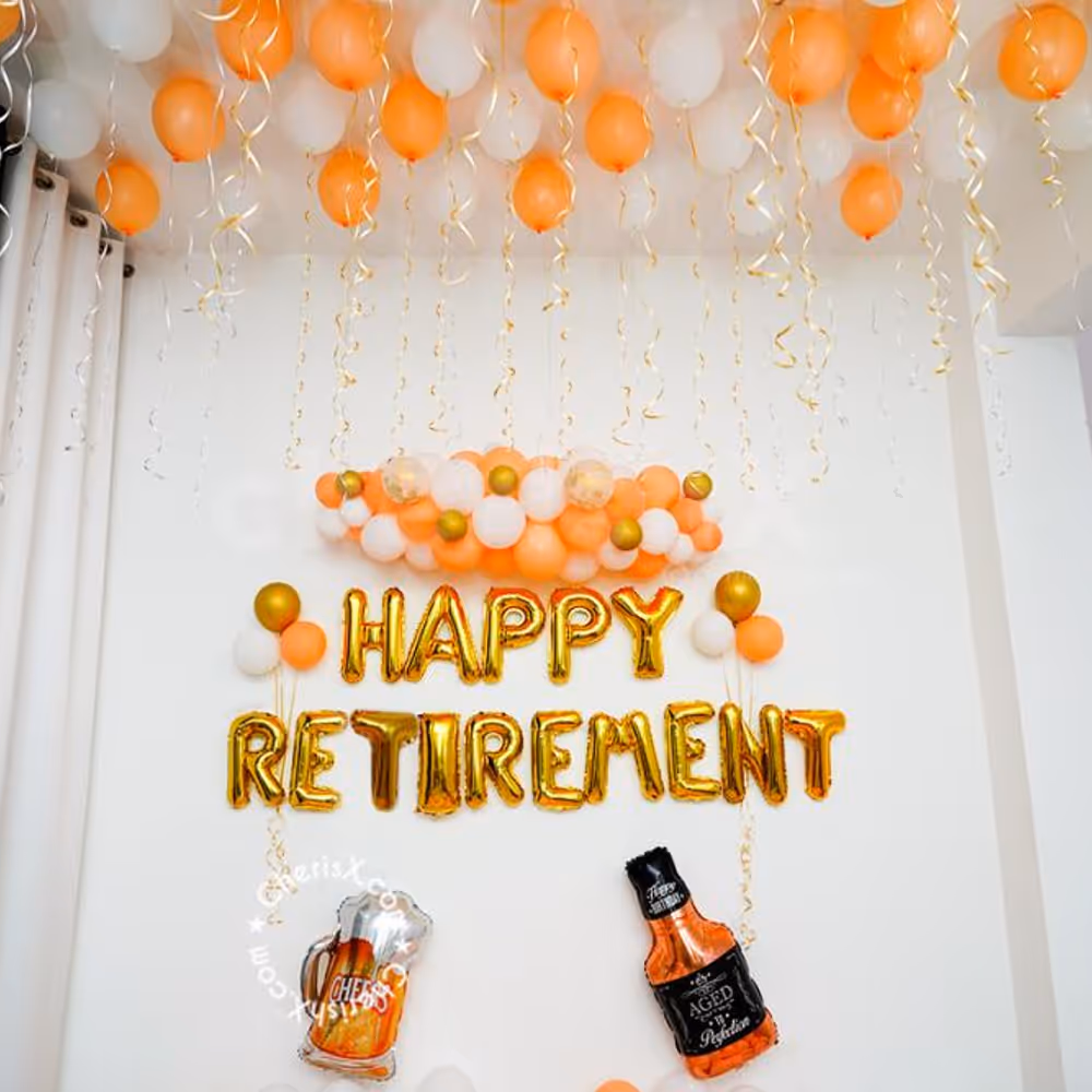 A White and Peach Theme Retirement Decor in Delhi NCR!