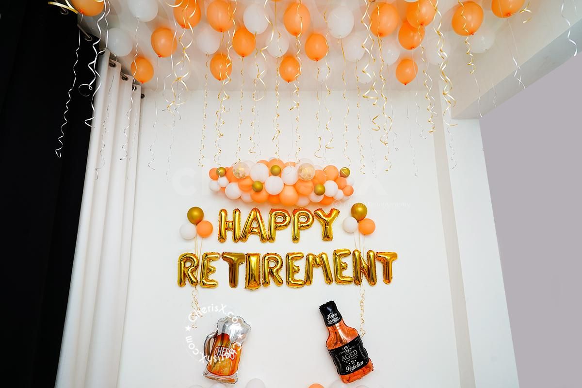 A White and Peach Theme Retirement Decor in Delhi NCR!