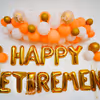 Get your home decorated with White and Peach Theme Retirement Decor for a perfect retirement party!