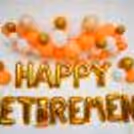 Get your home decorated with White and Peach Theme Retirement Decor for a perfect retirement party!