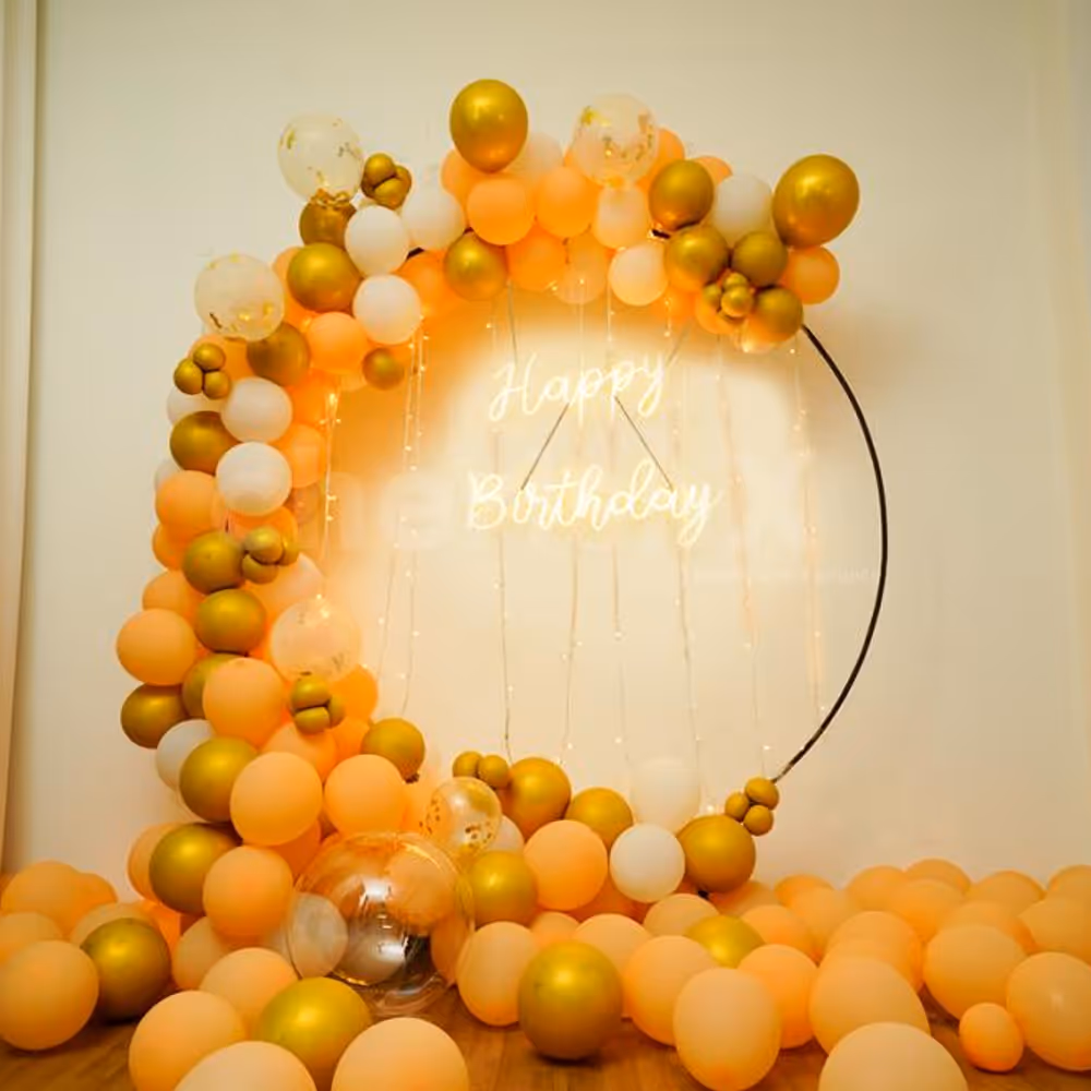 A Stylish Pastel Peach Decor for your close ones.