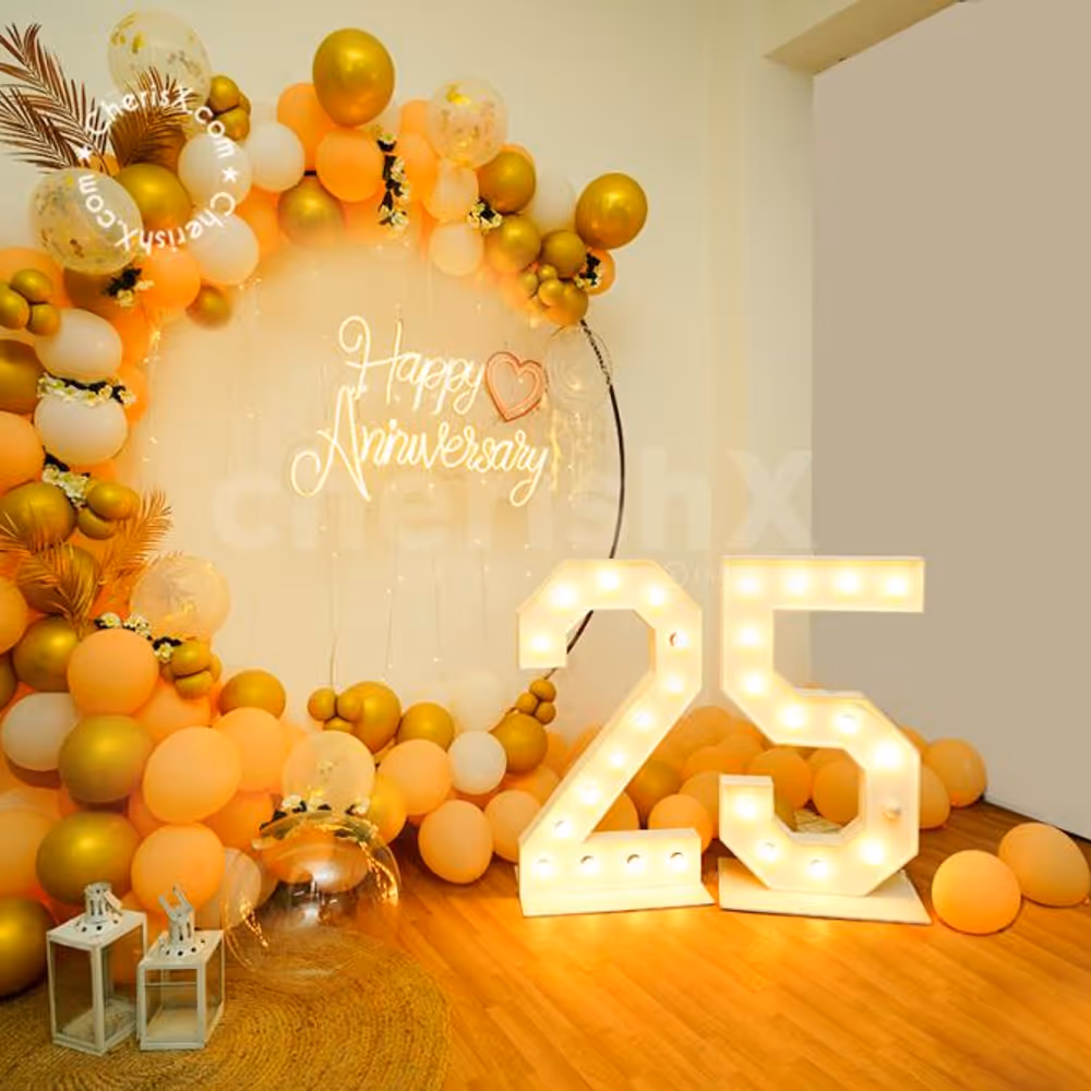 Let your celebrations be awesome with CherishX's Golden Boho Theme Decor.