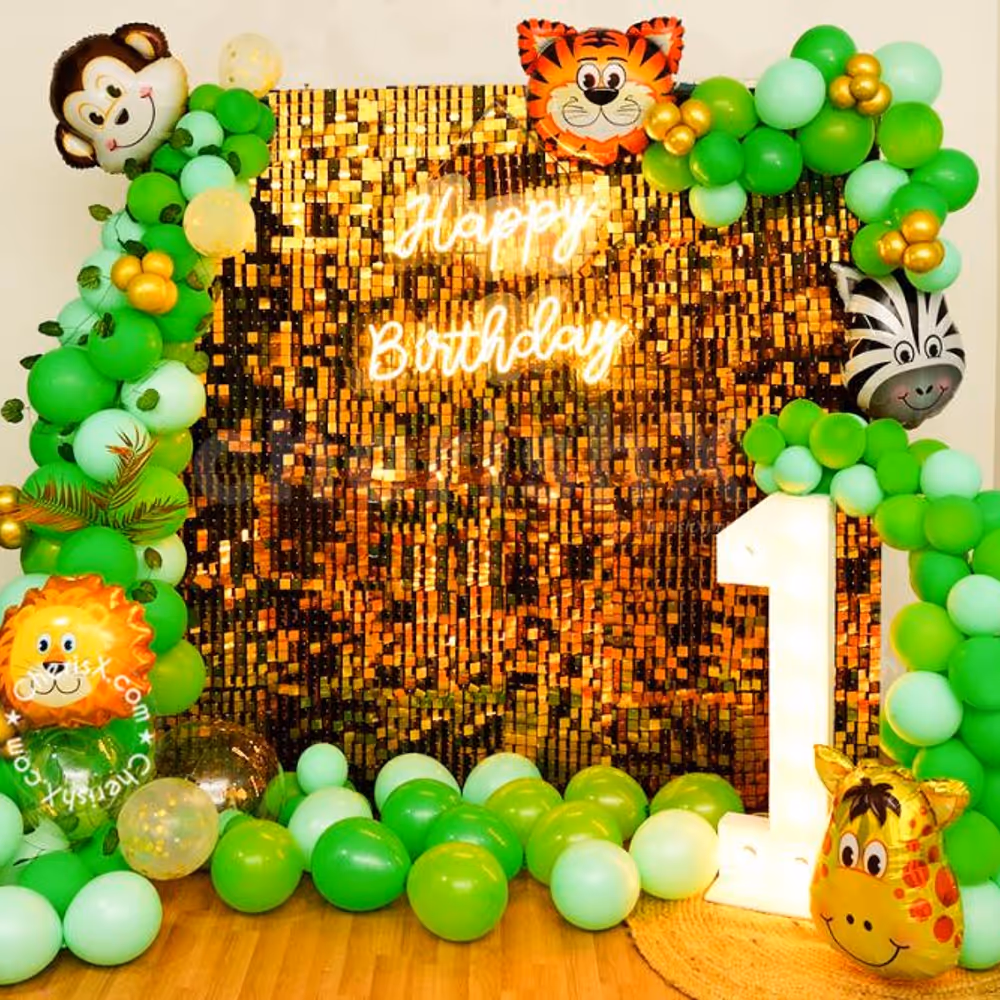 Book a Jungle theme Decor for your kids birthday in Delhi NCR.