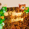 A Shimmer Golden Sequence Jungle Theme Decor by CherishX!