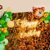 A Shimmer Golden Sequence Jungle Theme Decor by CherishX!