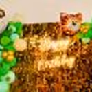 A Shimmer Golden Sequence Jungle Theme Decor by CherishX!