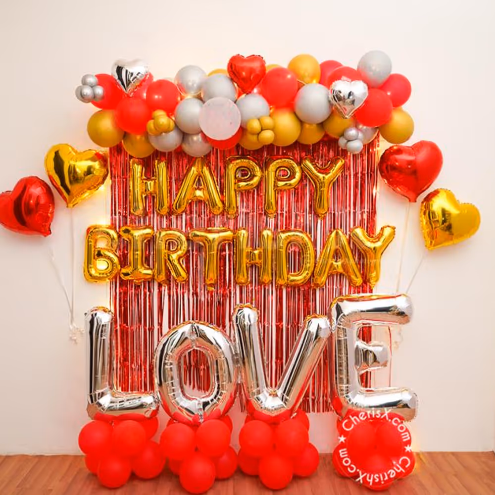 Make your close one's birthday celebration extra special with CherishX's Red Themed Romantic Birthday Decoration!