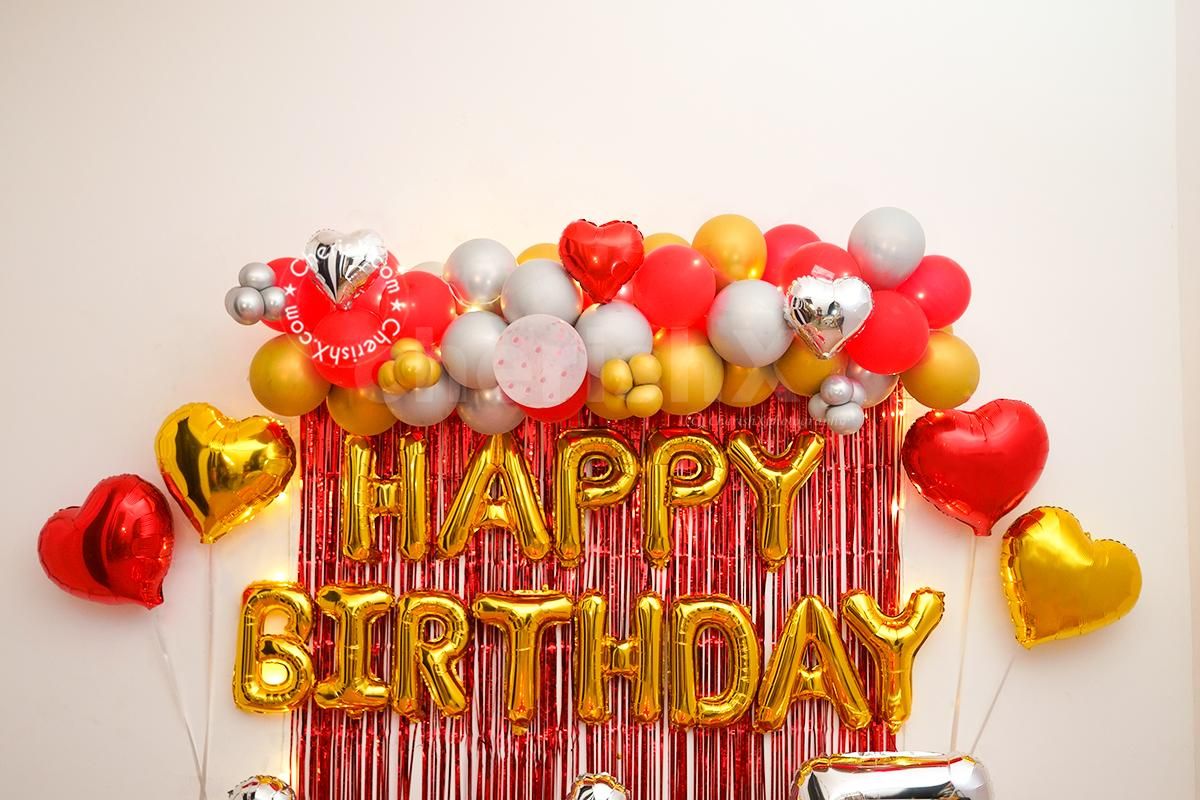 A Red Theme Romantic Birthday Decor in Delhi NCR!