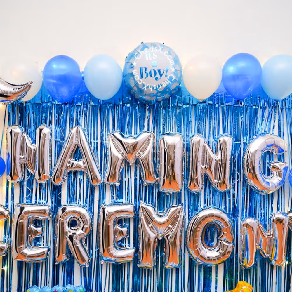 Balloon Decoration for Baby Boy's Naming Ceremony!