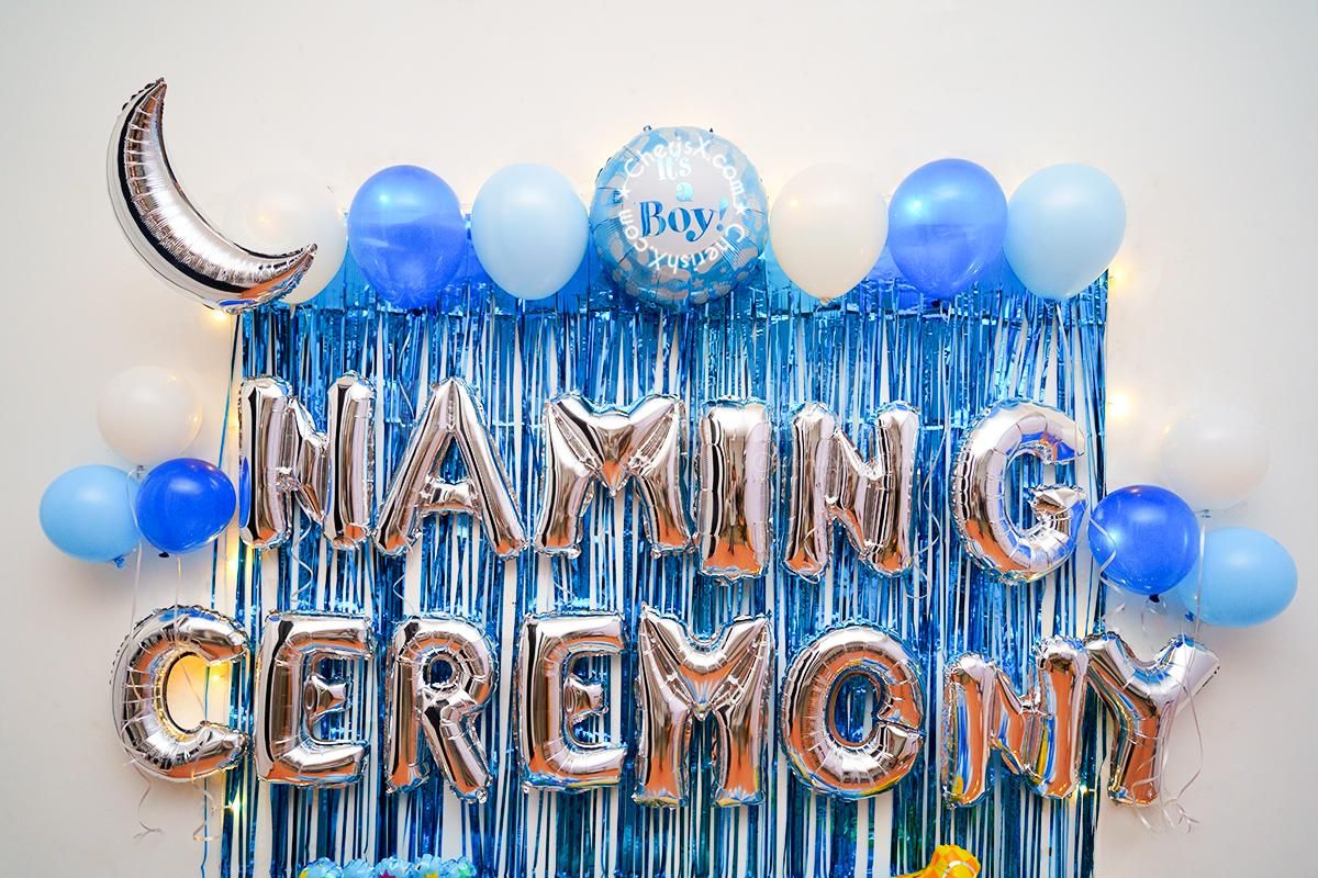 Balloon Decoration for Baby Boy's Naming Ceremony!