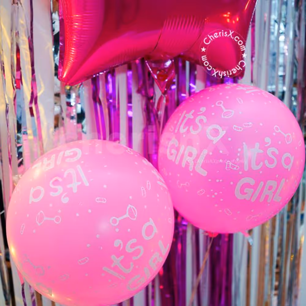 Get a beautiful Pink and White Welcome Baby Girl decoration by CherishX.