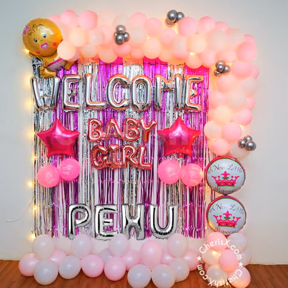 A Pink and White Themed Naming Ceremony Decor by CherishX.