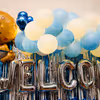 A Blue and White Themed Welcome Baby Boy Decor by CherishX.