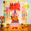 Stylish Ganesh Chaturthi Puja Decor with Backdrop