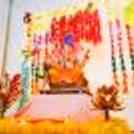 Ganesh Murti placed in the center of the Lantern Themed Decor by CherishX!