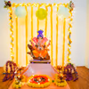 Marigold, Lanterns & Lights Decorations for Ganesh Chaturthi at Home