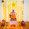 Marigold, Lanterns & Lights Decorations for Ganesh Chaturthi at Home