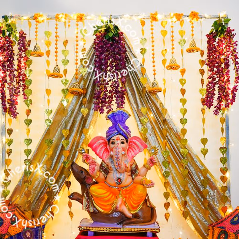 Ganesh Chaturthi Pandal Decoration by CherishX